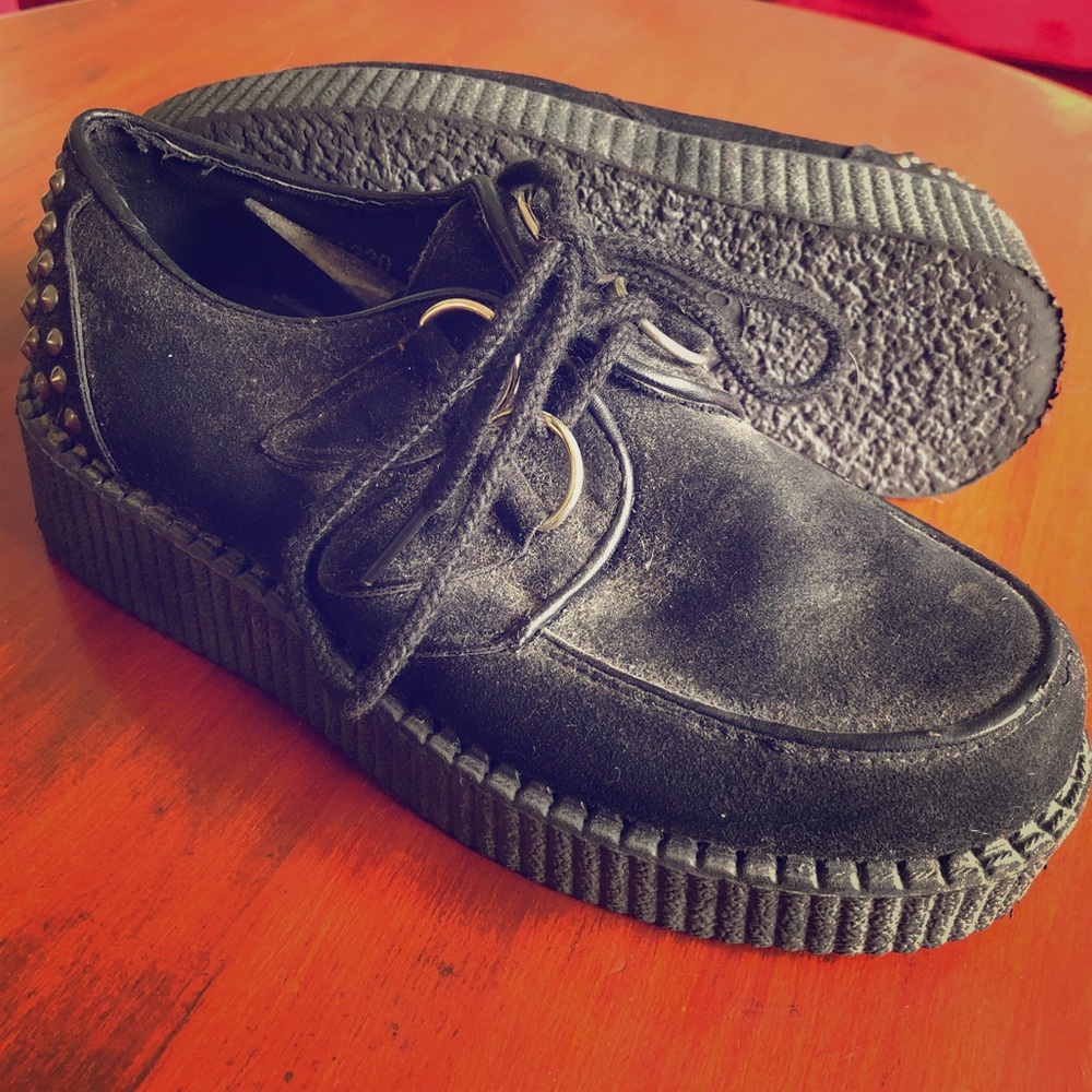 Studded black Creepers size 6